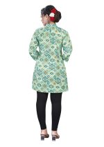 Yellow Chinon V Neck Kurta Set - Image 4