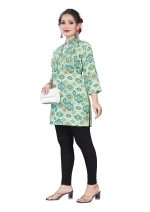 Yellow Chinon V Neck Kurta Set - Image 2