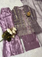 LAVENDER FESTIVAL SPECIAL LUNCHING NEW DESIGNER FANCY 4 PCS SET - Image 2