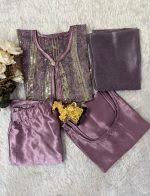 LAVENDER FESTIVAL SPECIAL LUNCHING NEW DESIGNER FANCY 4 PCS SET - Image 6
